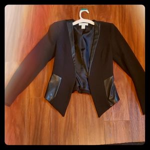 H&M Faux Leather Lined Blazer